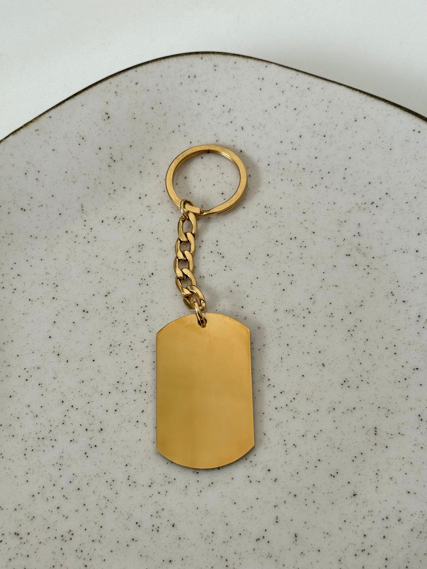 Porta-chaves Retangular Dourado