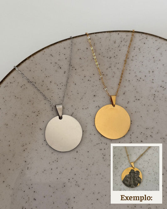 Colar Com Medalha Redonda G